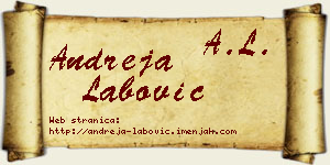 Andreja Labović vizit kartica